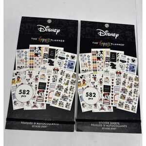 2x DISNEY Happy Planner Mickey & Friends Magic Plans Value Stickers SP1H30-D087
